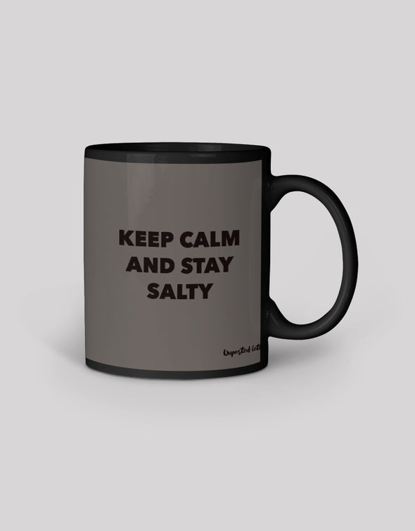 Black Coffee Mug - Keep Calm and Stay Salty