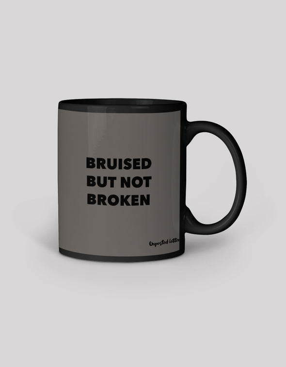 Black Coffee Mug - Bruised But Not Broken
