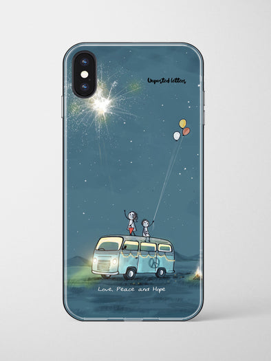 Premium Glass Phone Case - 'Love, Peace and Hope'