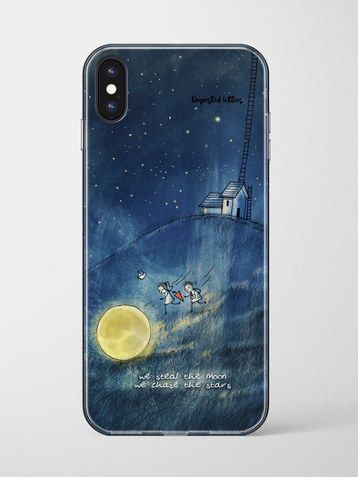 Premium Glass Phone Case - 'We Steal the Moon'