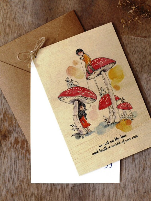 Wishing Card - Print on Wood - Our world - Unposted Letters Store - 4