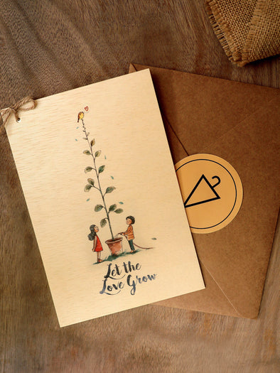 Print on Wood - Let the love grow