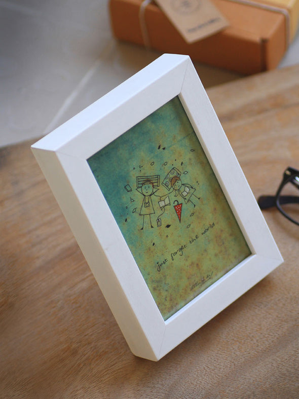 Framed Mini Art - Just forget the world - Unposted Letters Store - 4