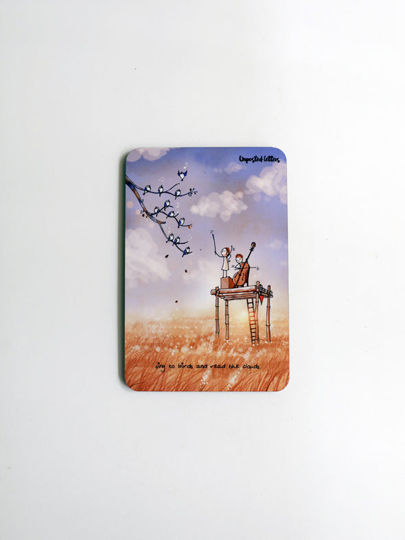 Fridge Magnet - 'Sing to birds'